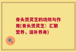 骨头煲灵芝的功效与作用(骨头煲灵芝：汇聚营养，滋补养身)