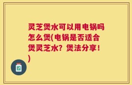 灵芝煲水可以用电锅吗怎么煲(电锅是否适合煲灵芝水？煲法分享！)