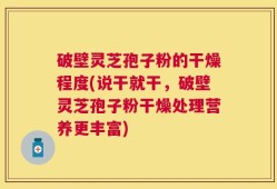 破壁灵芝孢子粉的干燥程度(说干就干，破壁灵芝孢子粉干燥处理营养更丰富)