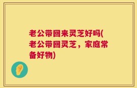 老公带回来灵芝好吗(老公带回灵芝，家庭常备好物)