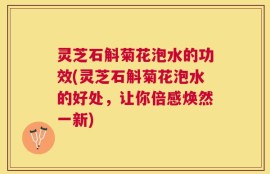 灵芝石斛菊花泡水的功效(灵芝石斛菊花泡水的好处，让你倍感焕然一新)