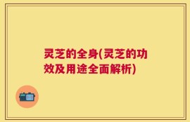 灵芝的全身(灵芝的功效及用途全面解析)
