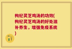 枸杞灵芝鸡汤的功效(枸杞灵芝鸡汤的好处滋补养生，增强免疫系统)