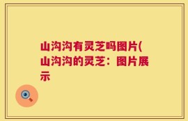 山沟沟有灵芝吗图片(山沟沟的灵芝：图片展示