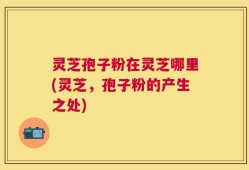 灵芝孢子粉在灵芝哪里(灵芝，孢子粉的产生之处)