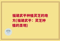 福建武平种植灵芝的地方(福建武平：灵芝种植的圣地)