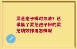 灵芝孢子粉对血液？已采集了灵芝孢子粉的灵芝功效作用怎样呢