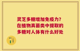 灵芝多糖增加免疫力？在植物真菌类中提取的多糖对人体有什么好处
