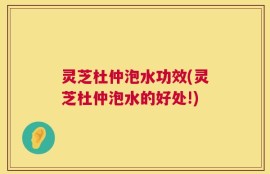 灵芝杜仲泡水功效(灵芝杜仲泡水的好处!)