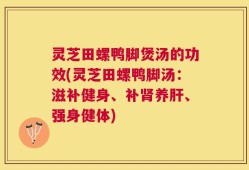 灵芝田螺鸭脚煲汤的功效(灵芝田螺鸭脚汤：滋补健身、补肾养肝、强身健体)