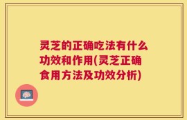 灵芝的正确吃法有什么功效和作用(灵芝正确食用方法及功效分析)