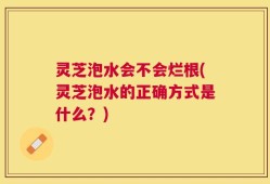 灵芝泡水会不会烂根(灵芝泡水的正确方式是什么？)