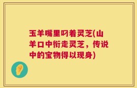玉羊嘴里叼着灵芝(山羊口中衔走灵芝，传说中的宝物得以现身)