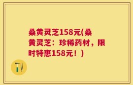 桑黄灵芝158元(桑黄灵芝：珍稀药材，限时特惠158元！)