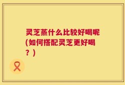 灵芝蒸什么比较好喝呢(如何搭配灵芝更好喝？)