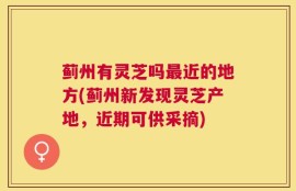 蓟州有灵芝吗最近的地方(蓟州新发现灵芝产地，近期可供采摘)