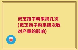 灵芝孢子粉采摘几次 (灵芝孢子粉采摘次数对产量的影响)