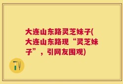 大连山东路灵芝妹子(大连山东路现“灵芝妹子”，引网友围观)
