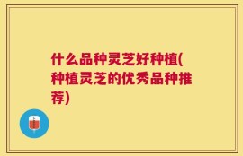 什么品种灵芝好种植(种植灵芝的优秀品种推荐)