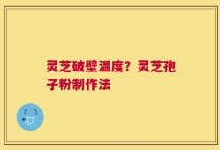 灵芝破壁温度？灵芝孢子粉制作法