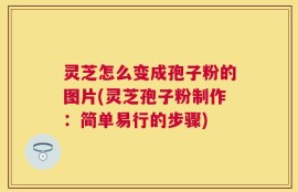 灵芝怎么变成孢子粉的图片(灵芝孢子粉制作：简单易行的步骤)