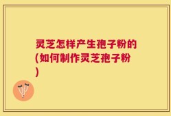 灵芝怎样产生孢子粉的(如何制作灵芝孢子粉)
