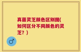真菌灵芝颜色区别图(如何区分不同颜色的灵芝？)