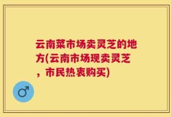 云南菜市场卖灵芝的地方(云南市场现卖灵芝，市民热衷购买)