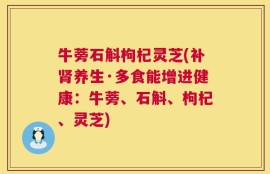 牛蒡石斛枸杞灵芝(补肾养生·多食能增进健康：牛蒡、石斛、枸杞、灵芝)
