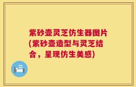 紫砂壶灵芝仿生器图片(紫砂壶造型与灵芝结合，呈现仿生美感)