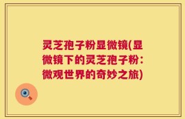 灵芝孢子粉显微镜(显微镜下的灵芝孢子粉：微观世界的奇妙之旅)