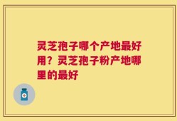 灵芝孢子哪个产地最好用？灵芝孢子粉产地哪里的最好