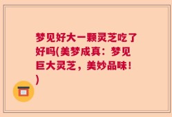 梦见好大一颗灵芝吃了好吗(美梦成真：梦见巨大灵芝，美妙品味！)