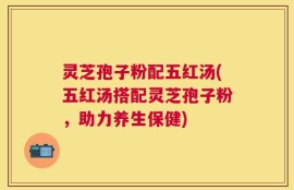 灵芝孢子粉配五红汤(五红汤搭配灵芝孢子粉，助力养生保健)