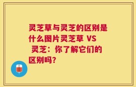 灵芝草与灵芝的区别是什么图片灵芝草 VS 灵芝：你了解它们的区别吗？