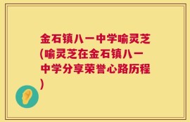 金石镇八一中学喻灵芝(喻灵芝在金石镇八一中学分享荣誉心路历程)