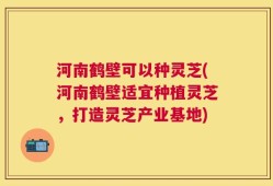 河南鹤壁可以种灵芝(河南鹤壁适宜种植灵芝，打造灵芝产业基地)