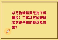 华芝怡破壁灵芝孢子粉图片？了解华芝怡破壁灵芝孢子粉的特点及效果？