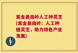 紫金县南岭人工种灵芝(紫金县南岭：人工种植灵芝，助力特色产业发展)