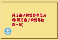 灵芝孢子粉营养表怎么看(灵芝孢子粉营养信息一览)