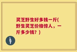 灵芝野生好多钱一斤(野生灵芝价格惊人，一斤多少钱？)