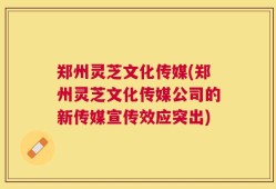 郑州灵芝文化传媒(郑州灵芝文化传媒公司的新传媒宣传效应突出)