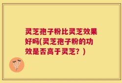 灵芝孢子粉比灵芝效果好吗(灵芝孢子粉的功效是否高于灵芝？)