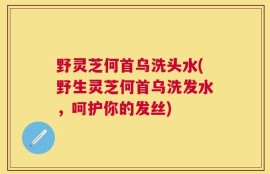 野灵芝何首乌洗头水(野生灵芝何首乌洗发水，呵护你的发丝)