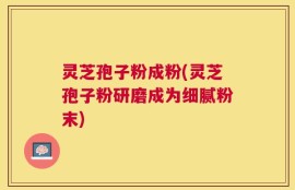 灵芝孢子粉成粉(灵芝孢子粉研磨成为细腻粉末)
