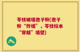 苓枝破墙孢子粉(孢子粉“炸墙”，苓枝标本“穿越”墙壁)
