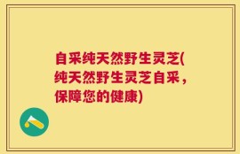 自采纯天然野生灵芝(纯天然野生灵芝自采，保障您的健康)