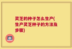 灵芝的种子怎么生产(生产灵芝种子的方法及步骤)