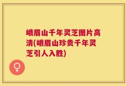 峨眉山千年灵芝图片高清(峨眉山珍贵千年灵芝引人入胜)