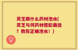 灵芝跟什么药材泡水(灵芝与何药材搭配最佳？教你正确泡水！)